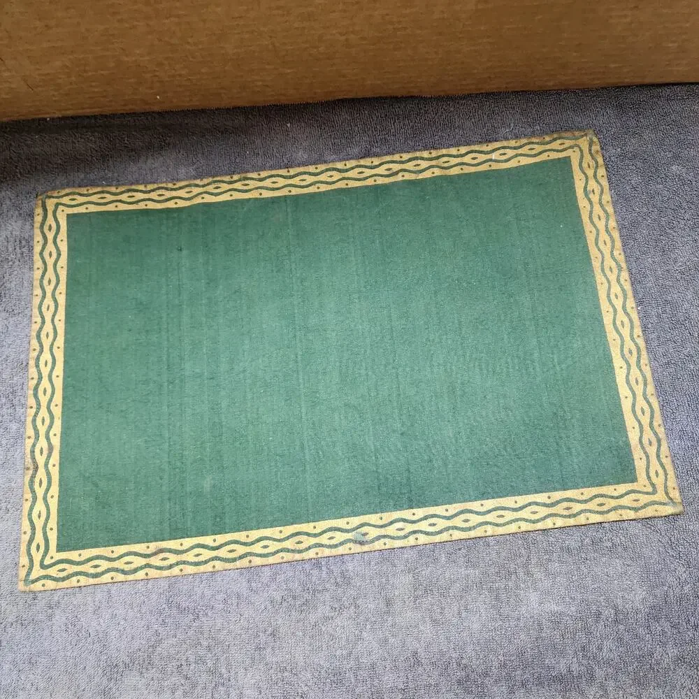Vintage Pier 1 Imports 4 piece set green cotton placemats C b48